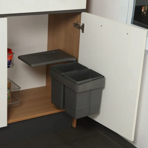Ebco Swing Out Waste Bin, Rectangular, Double