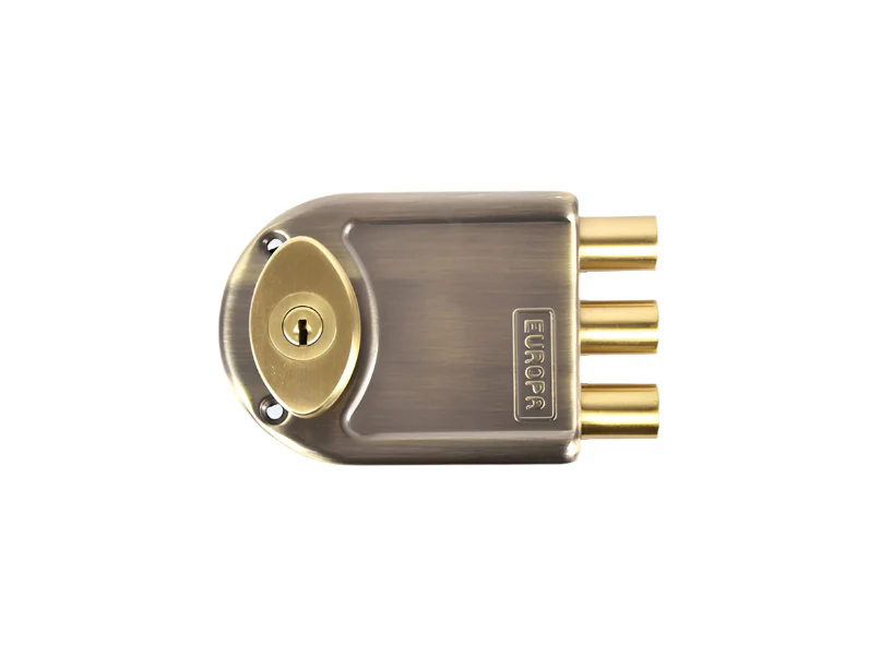 Europa Main Door Lock Antique Brass/Nickel Steel, Single Door Lock - Image 6