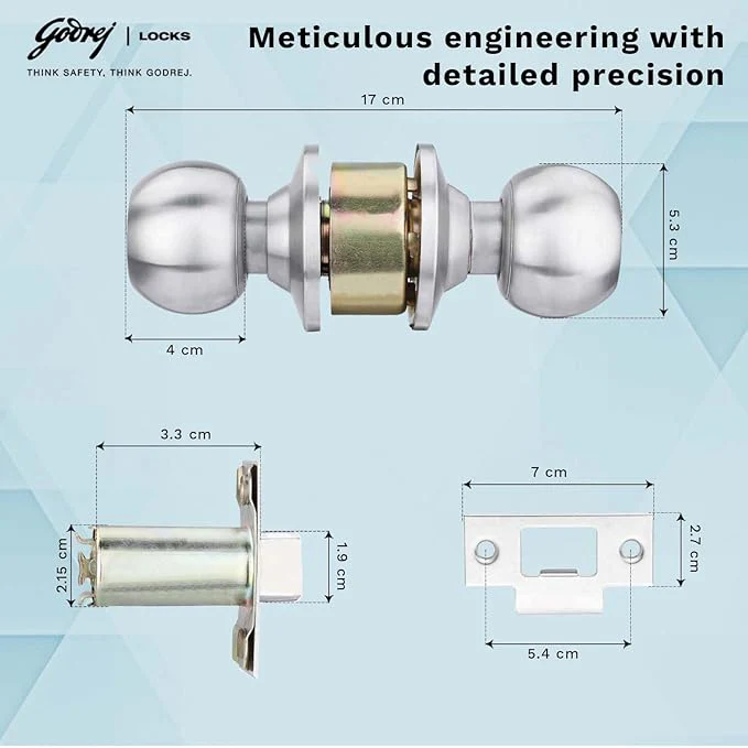 Godrej Cylindrical Locks SS - Image 5