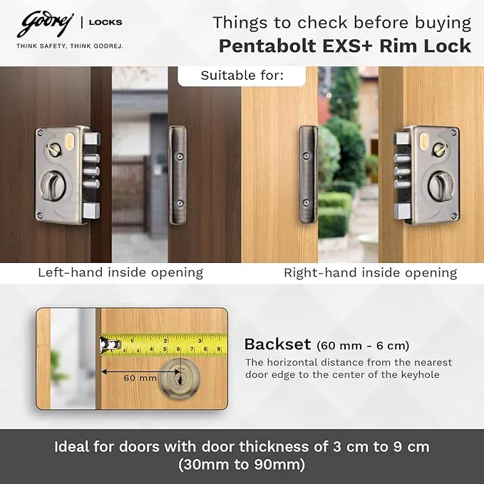 Godrej Pentabolt EXS+ 1CK Deadbolt - Image 6