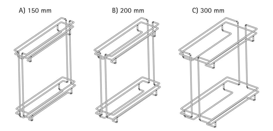 Hettich Cargo IQ 300 Bottle Pull Out, 2 Tier - Image 3