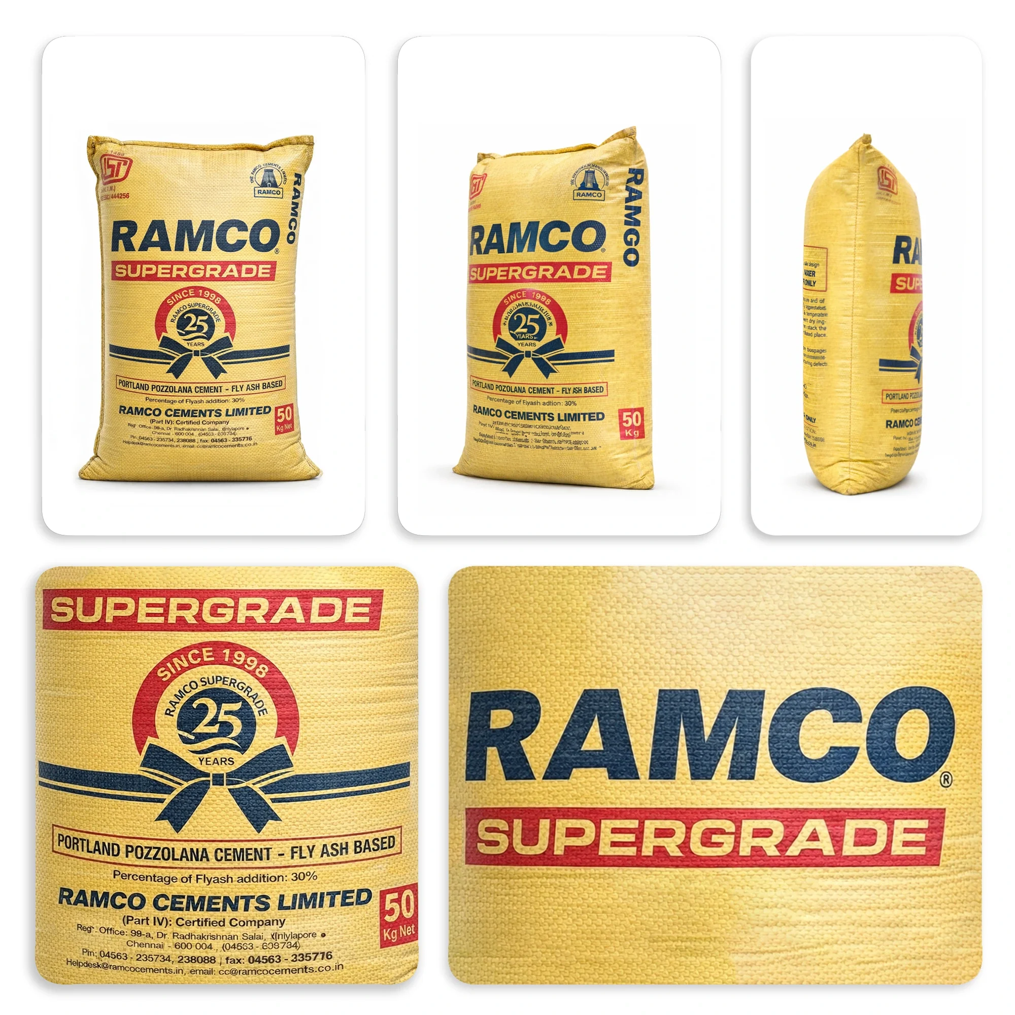 Ramco Supergrade PPC Cement, 50 Kg Bag - Image 3